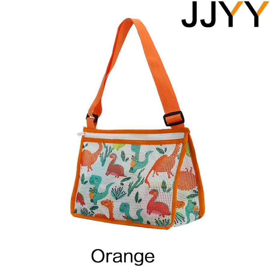 1pcs Foldable Mesh Beach Bag – Seashell & Toy Storage Tote for Kids – NEW