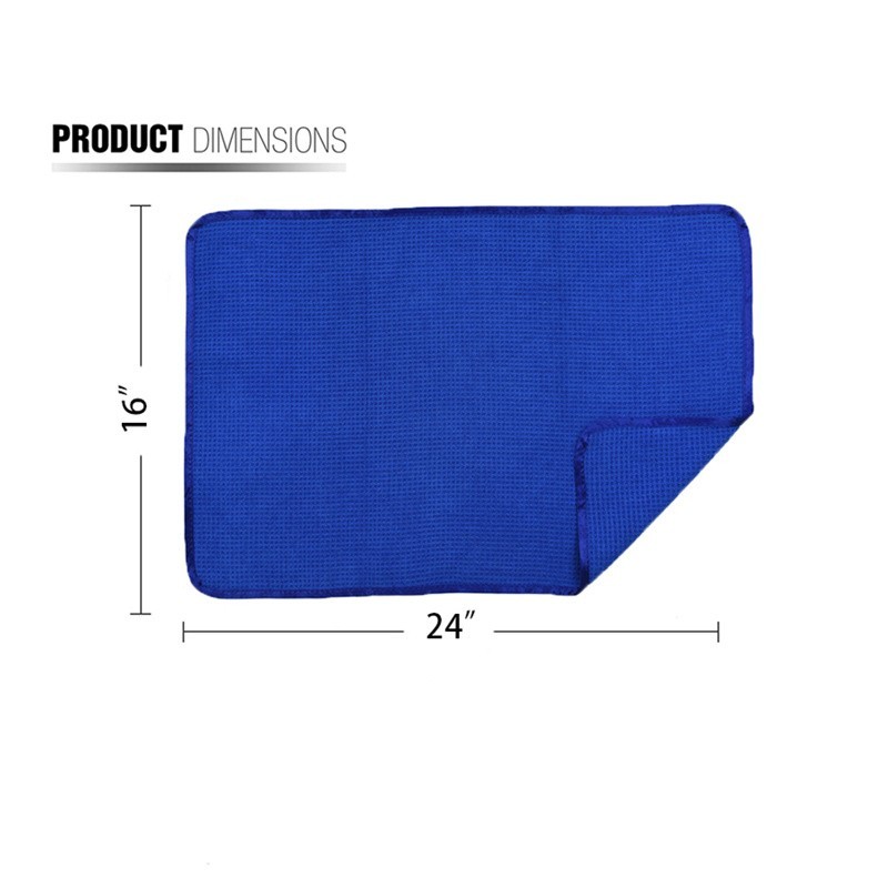 CarCarez Waffle Microfiber Towels 16×24 380GSM Bulk 120 Pack Detailing Cloth