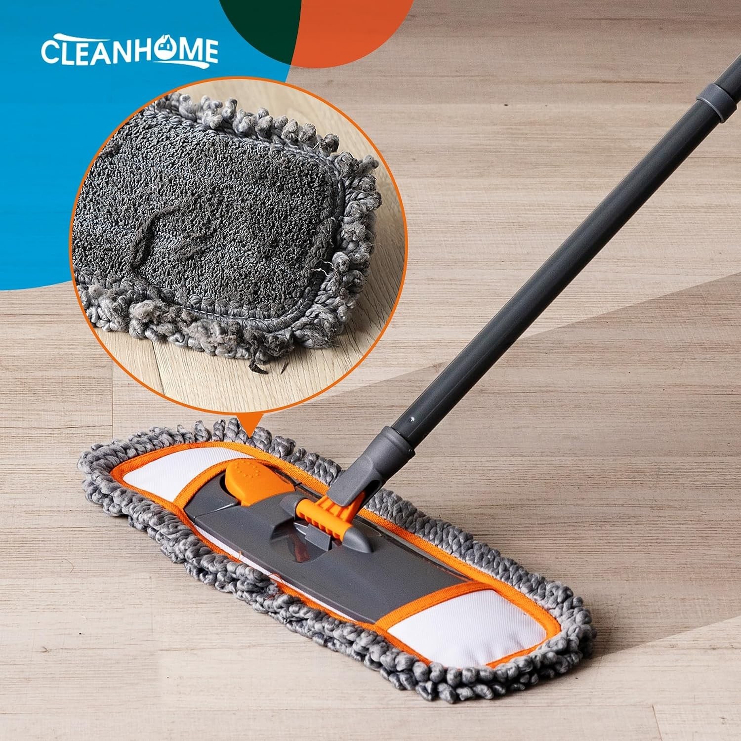Lightweight Extendable Dust Mop for Hardwood, Tile & Marble Floors – 3 Pads