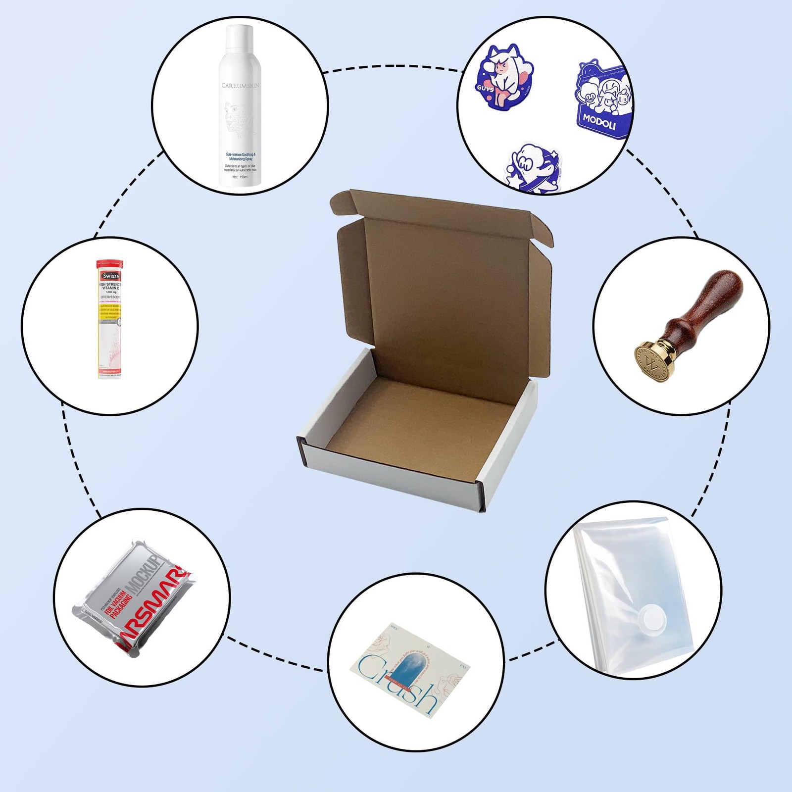 5x4x1 inch Small White Shipping Boxes 50 Pack, Corrugated Cardboard Mailer Boxes