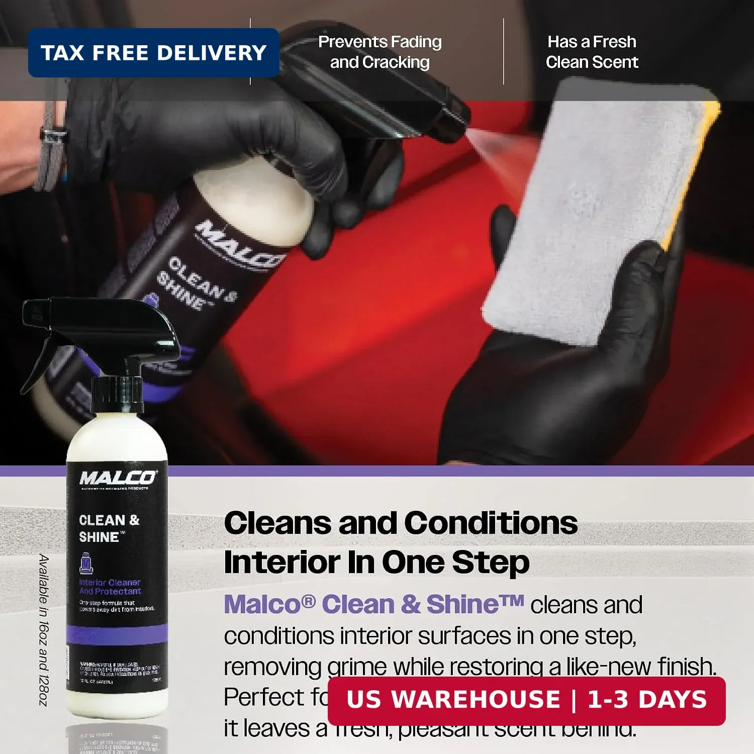 Malco Clean and Shine Interior Car Cleaner and Dressing – Best Interior Car Care