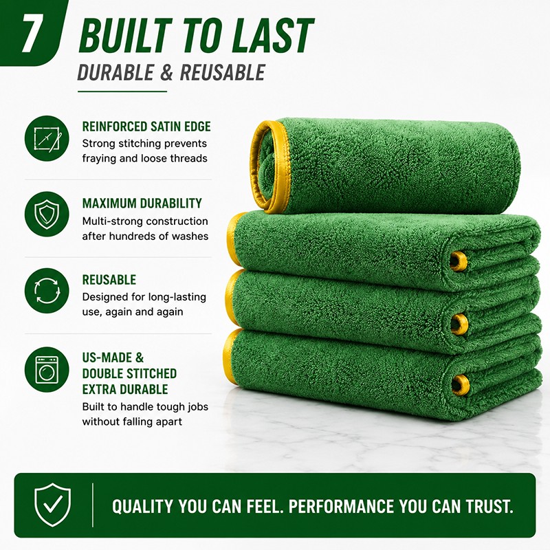 4 Pack Microfiber Car Detailing Towels 16″ x 24″ 380 GSM Lint Free Scratch Free