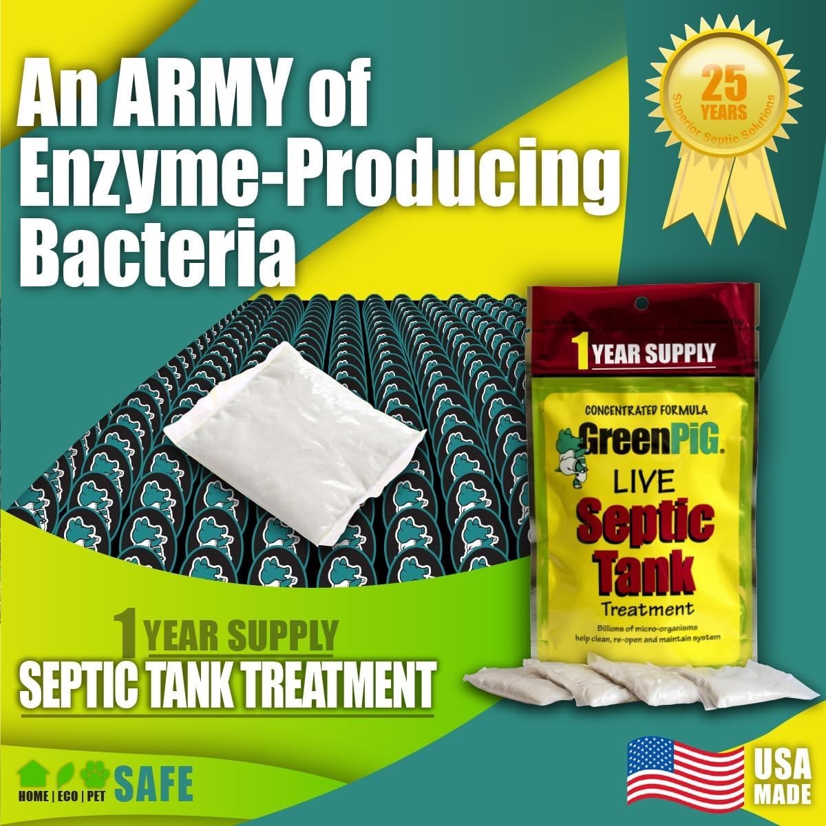 Green Pig Drain Field Cleaner, Septic Safe Clog 128 Fl Oz (Pack of 1)