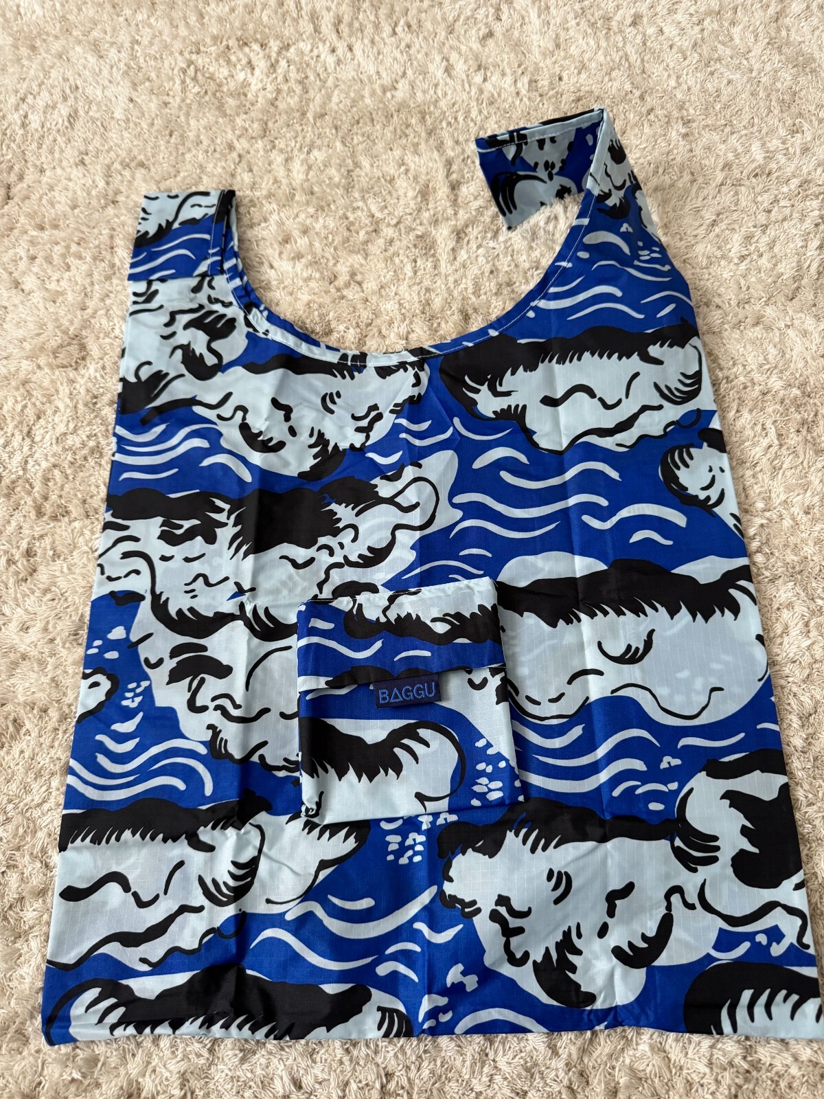 BAGGU Retired Clouds Animated Standard Baggu Reuseable Bag Used HTF Rare