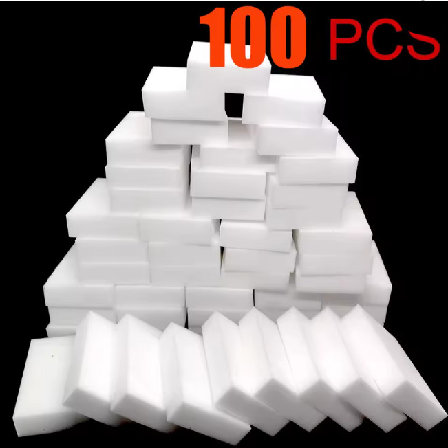 100 PCS Sponge Eraser BULK PACK Melamine Cleaning Foam 3/4″ Thick Kitchen Bath**