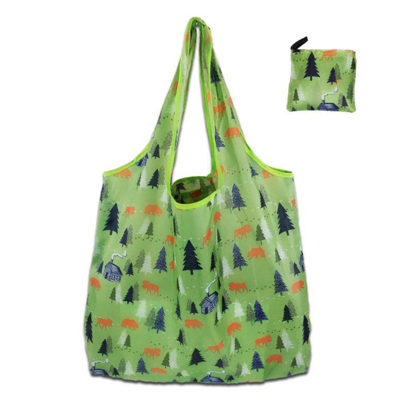 Foldable Shopping Bag Tote with Spacious Interior Great for & Necessities