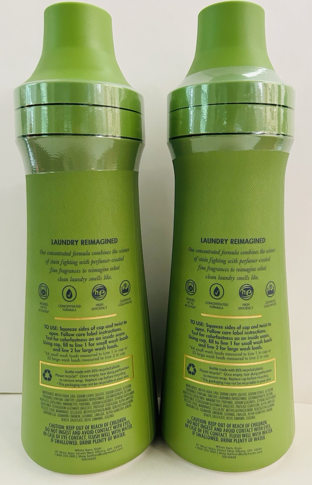2 New Bath & Body Works EUCALYPTUS MINT 32 Fl Oz Detergent Lot Set SEALED