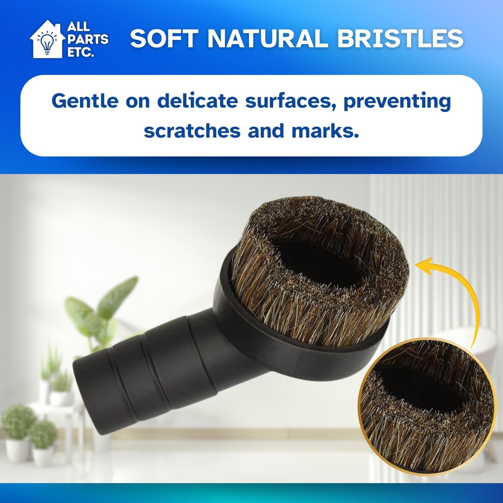 1.5″ Backpack Vacuum Dust Brush Attachment Fits with ProTeam, Powr-flite, others
