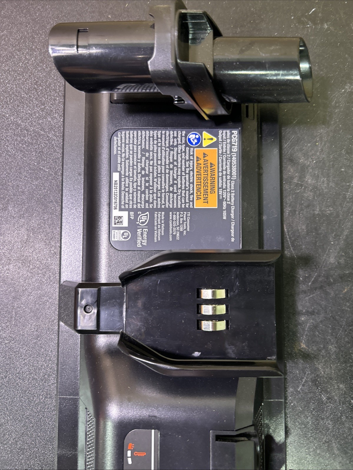 Ryobi PCG719 Charger Charging Docking Station for Advanced Stick Vacuum Z291