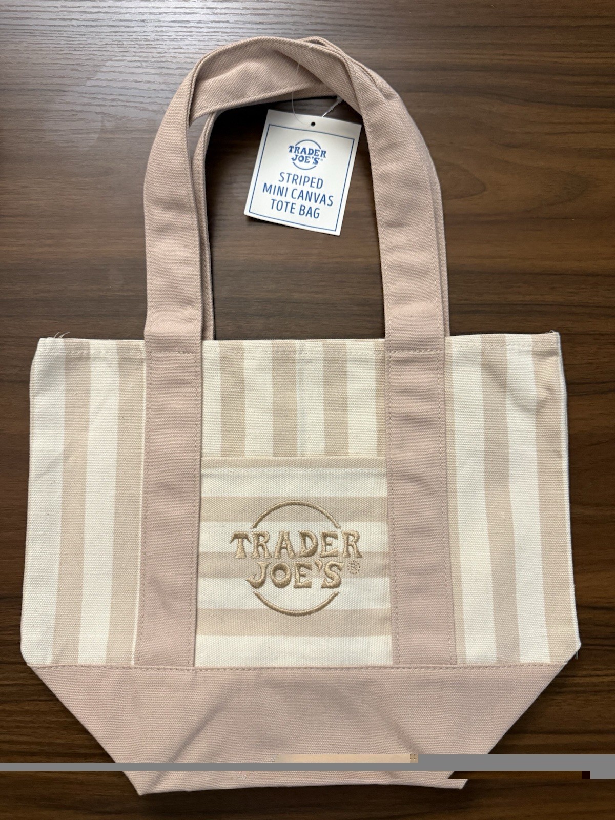 Trader Joe’s Mini Pastel Stripe Canvas Tote Bag Limited Edition Set Of 4 | US