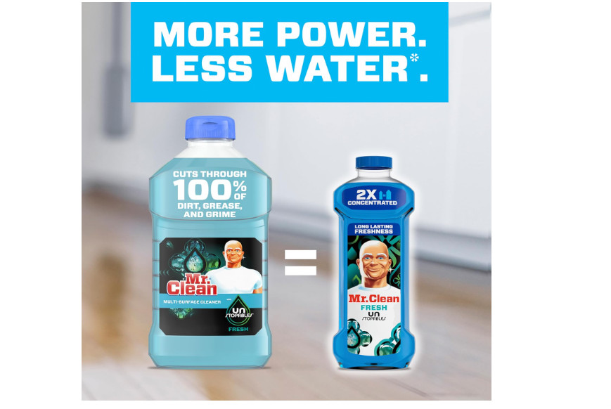 Mr. Clean 2X Concentrated Cleaner Unstopables Fresh 41 Fl Oz Multi Surface