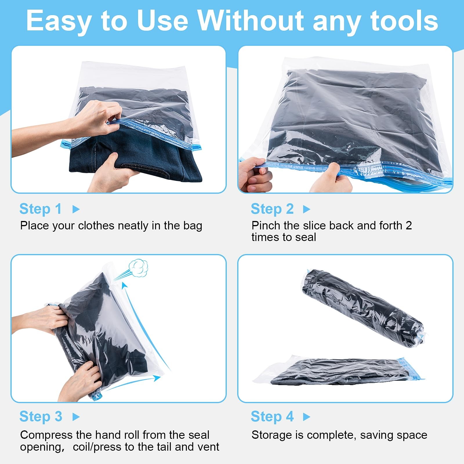 Compression Bags for Travel Storage Space Saver Travel Organizers Clothing Pa…