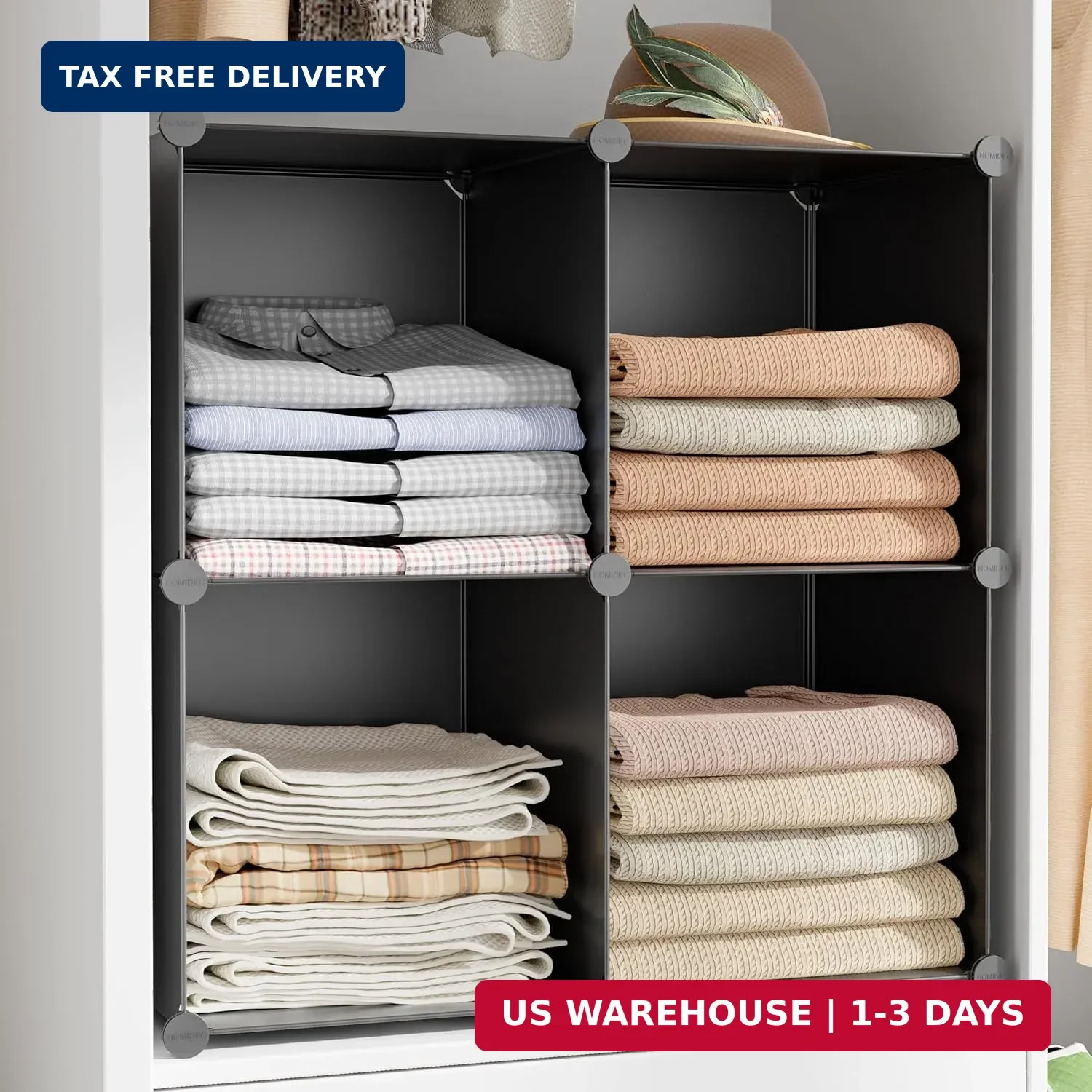 6-Cube Storage Organizer, Closet Organizer Storage Cabinet Shelf Bookcase Booksh