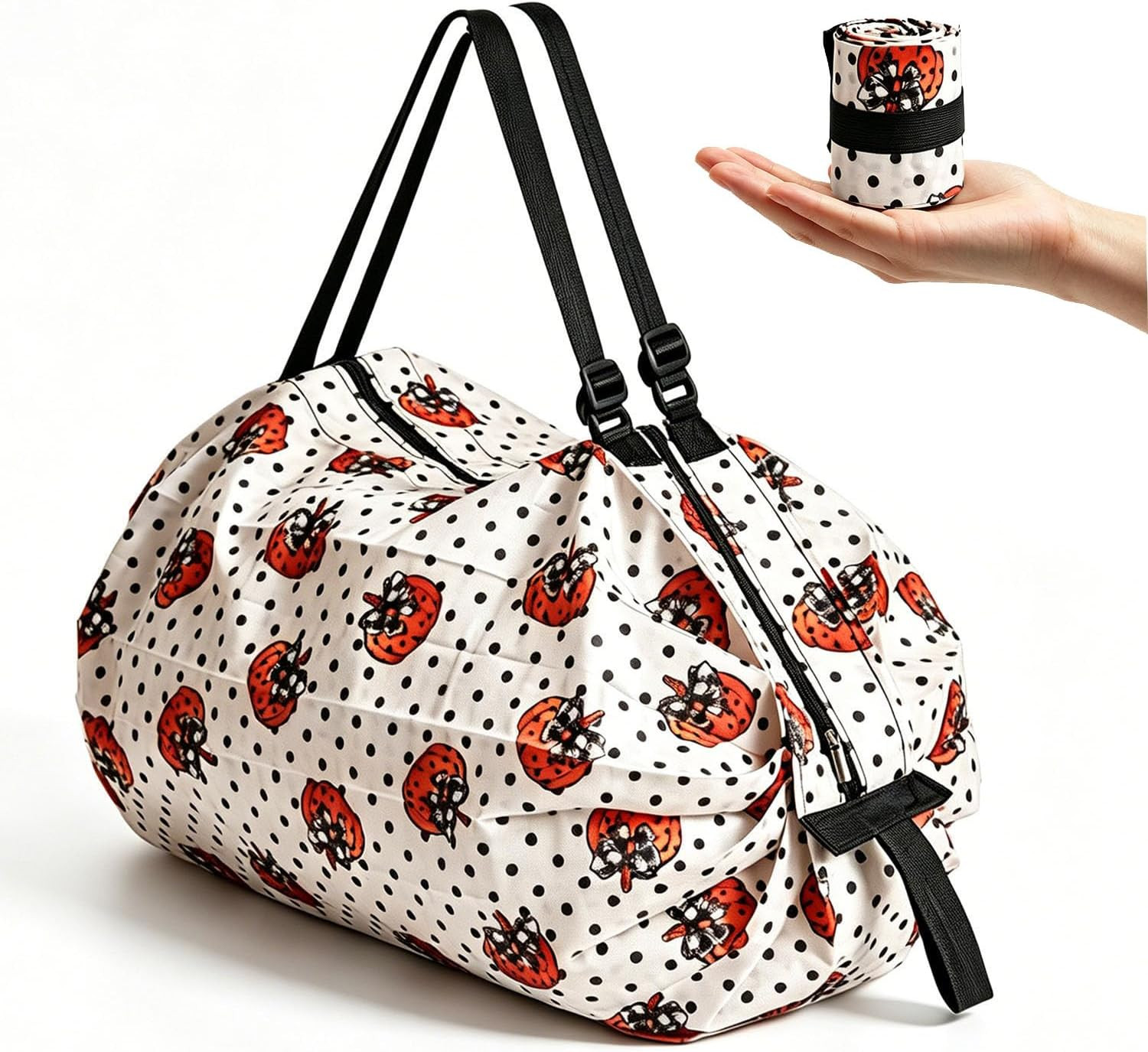 Ultralight Foldable Tote, Reusable Grocery & Travel Bag for Women Water Repellen
