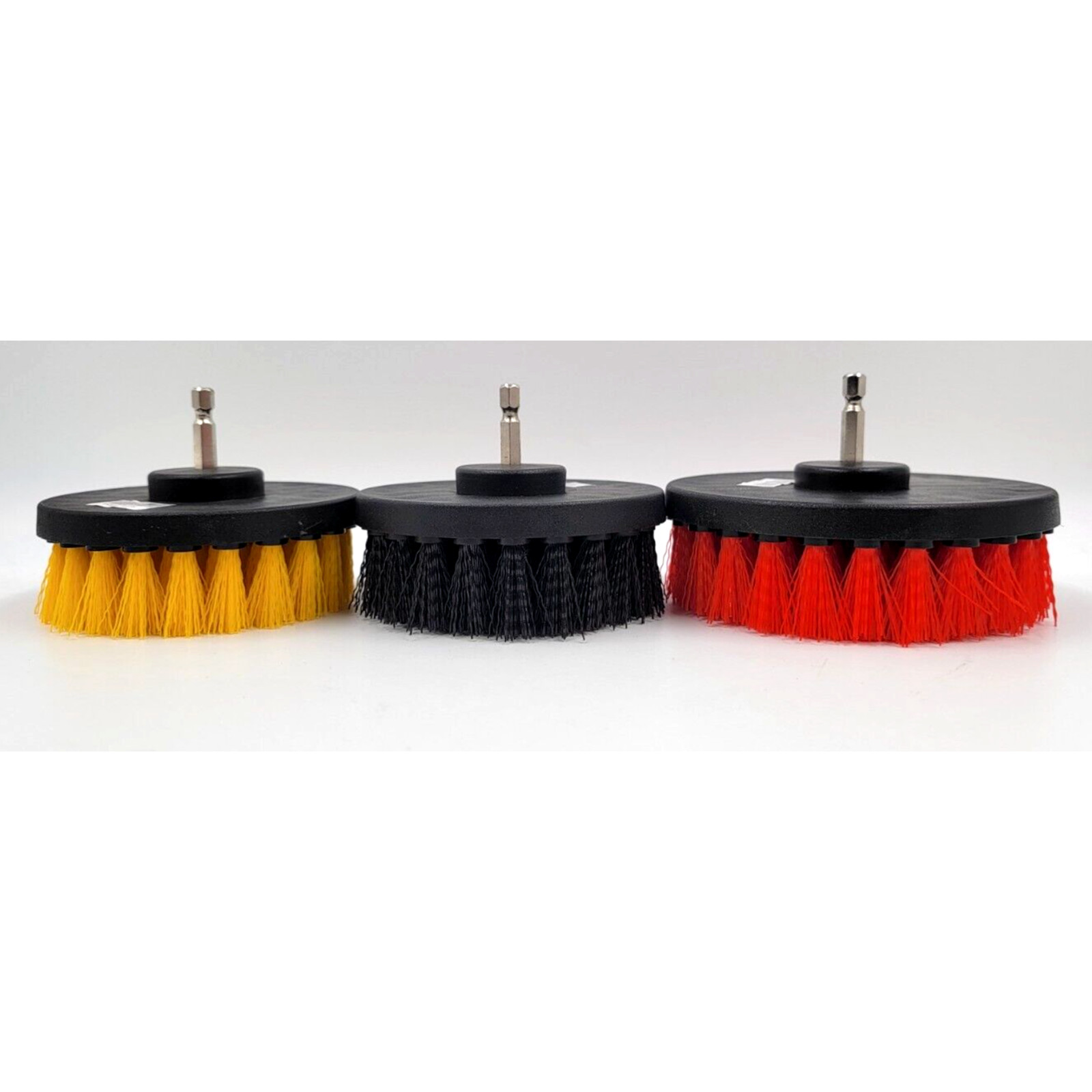 3 Drill Screw Gun Nylon Cleaning Brushes Red 4 1/2″ Yellow 3 3/4″ Black 3 1/2″