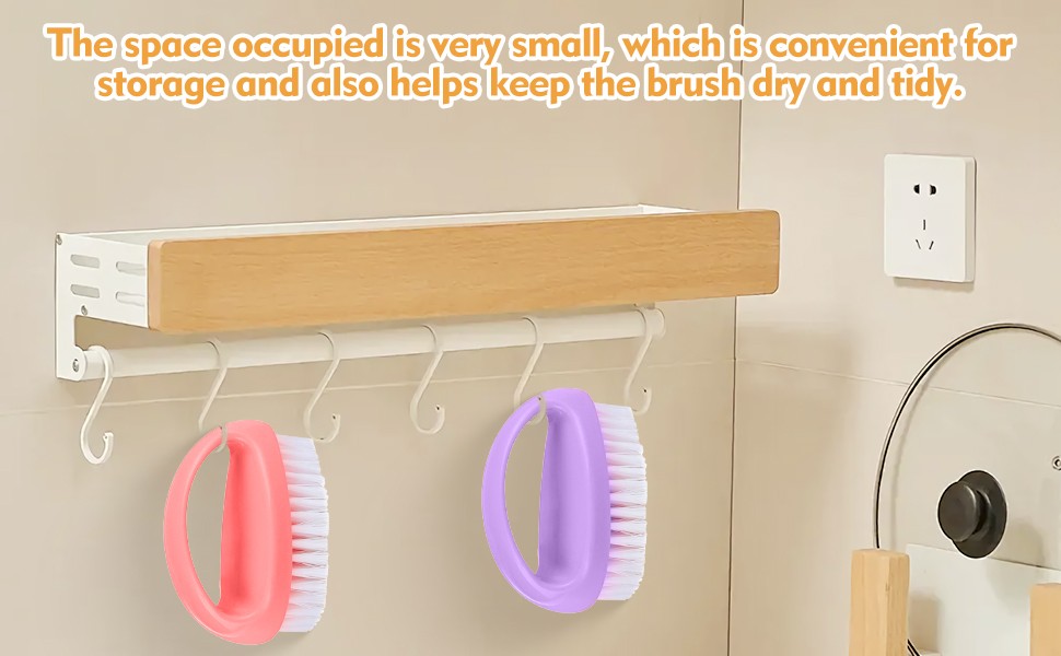 2 Pack Small Scrub Brush,Heavy Duty Stiff Nylon Bristles Cleaning Brush,Durable