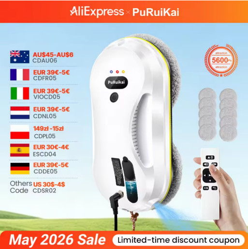 PuRuiKai Window Cleaning Robot Auto Spray Glass Cleaner