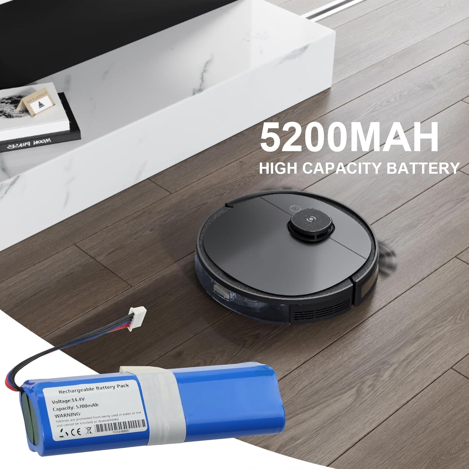 Replacement Vacuum Battery Compatible with Yeedi Vac 2 Vac 2 Pro Vac Max Vac