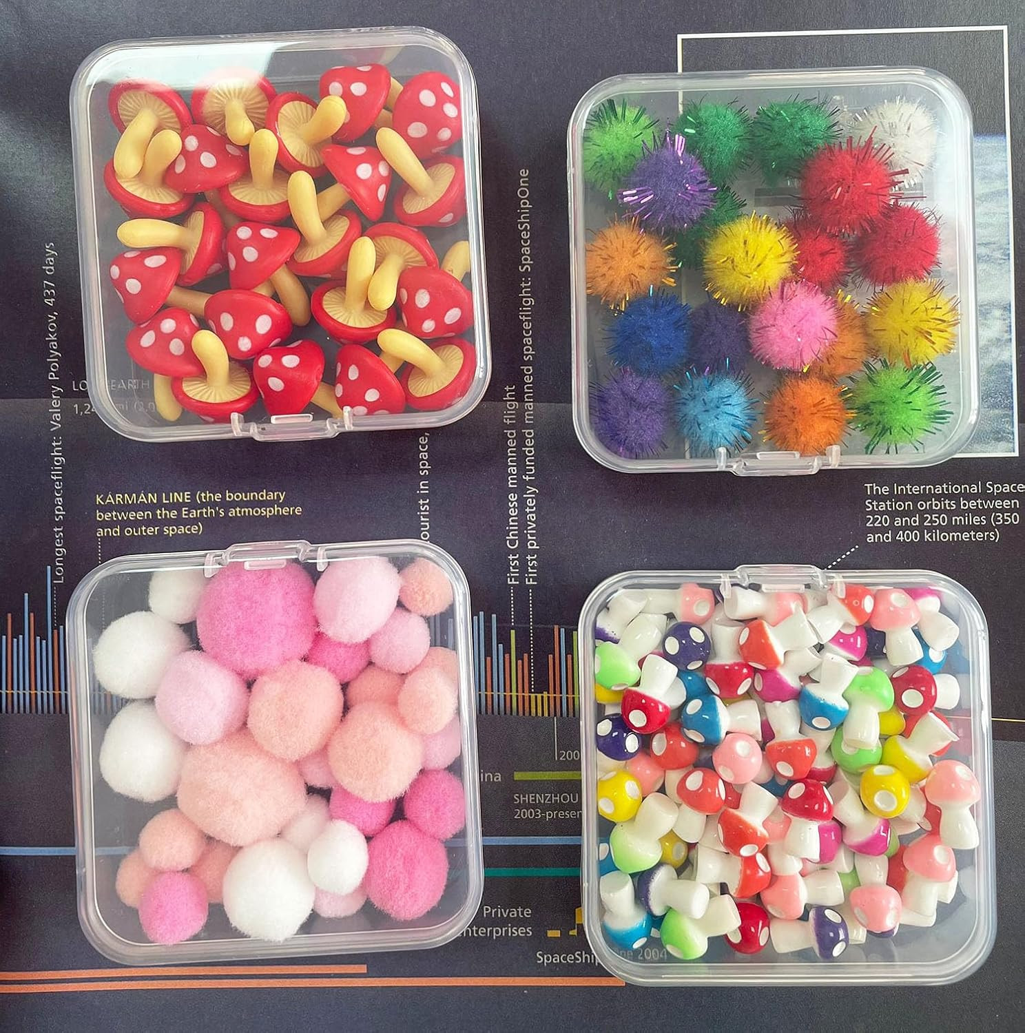 40 Pack 6.5 Cm Small Clear Storage Box,Clear Plastic Beads Storage Containers Bo