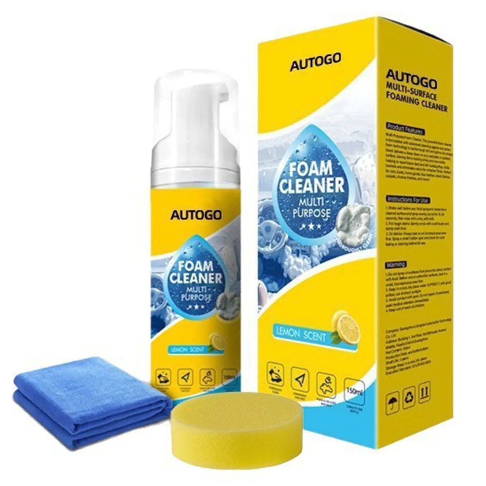Multifunctional Foam Cleaner For Car Interior Strong Stain Remover USA