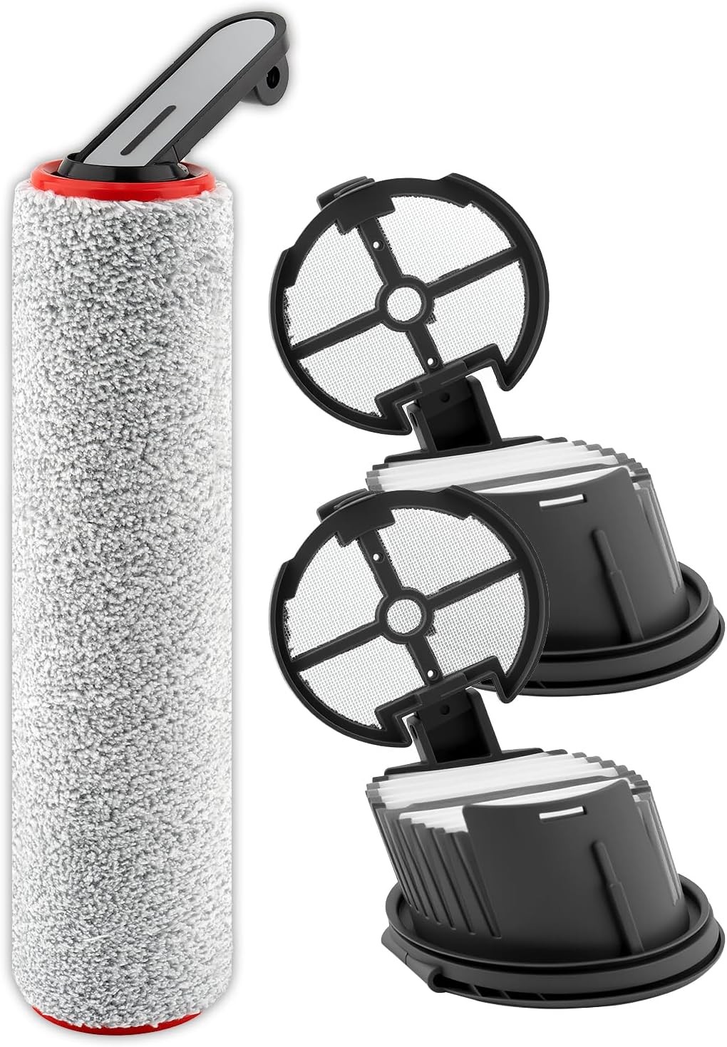 3 Pack H14 Pro Replacement Roller Brushes and HEPA Filters Compatible