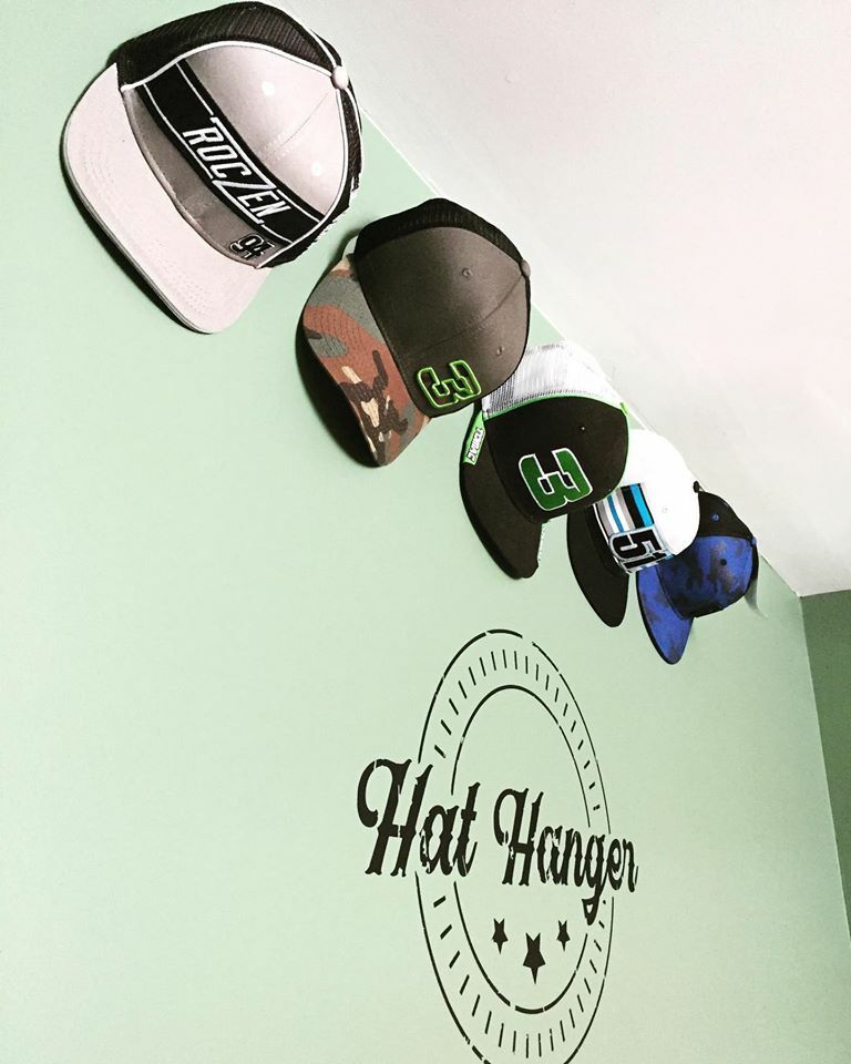 Hidden Hat Hangers -10 Pack – Black Barnwood – Holder Rack Hook Wall Display