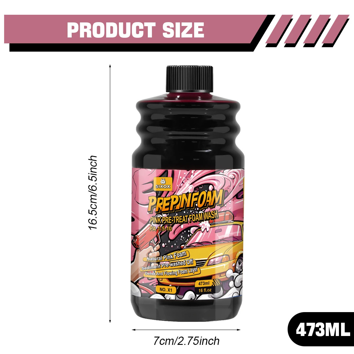 Pink Foam Car Wash Shampoo High Concentration Super Foam Cleaner Soap