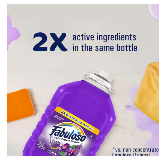Fabuloso Lavender 2X Concentrated Multi-Purpose Cleaner, 128 oz 2-Pack