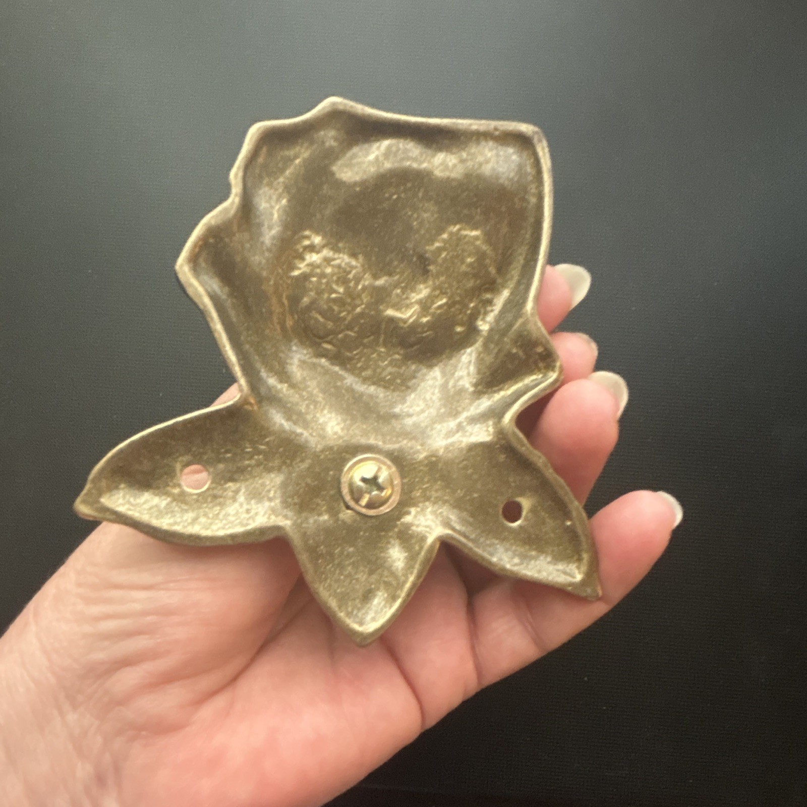 Gold Polished brass Rose Flower Wall Hook, Wall Mounted Single Hook 4 in