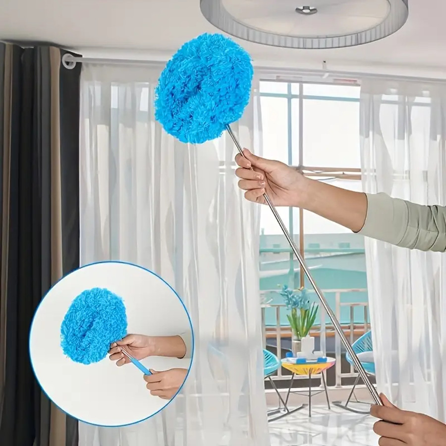 Extendable Ceiling Fan Duster, Long Reach Ring Brush for Easy Dust Cleaning