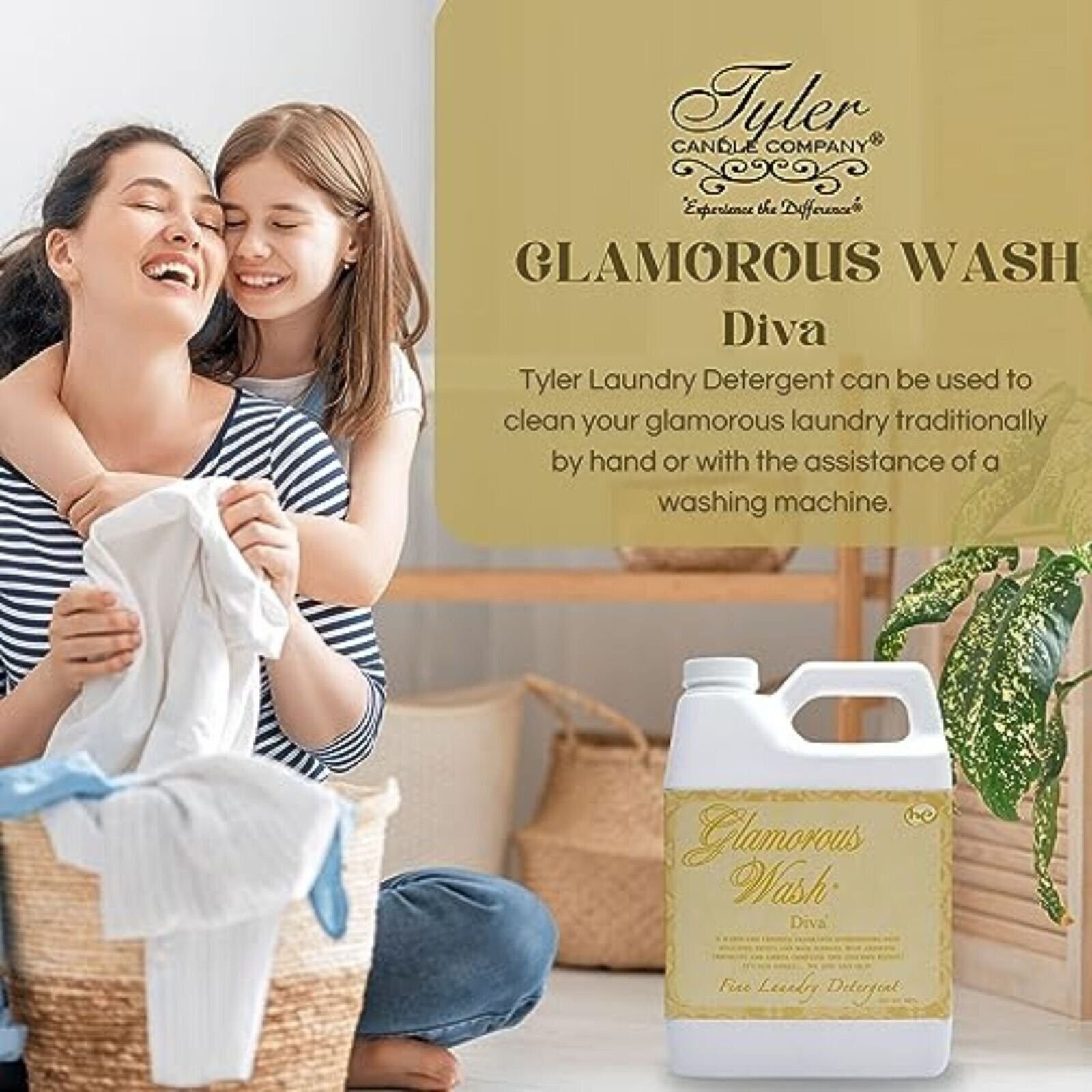 Tyler Candle Company Glamorous Wash Diva Scented Fine Laundry Detergent – 32oz