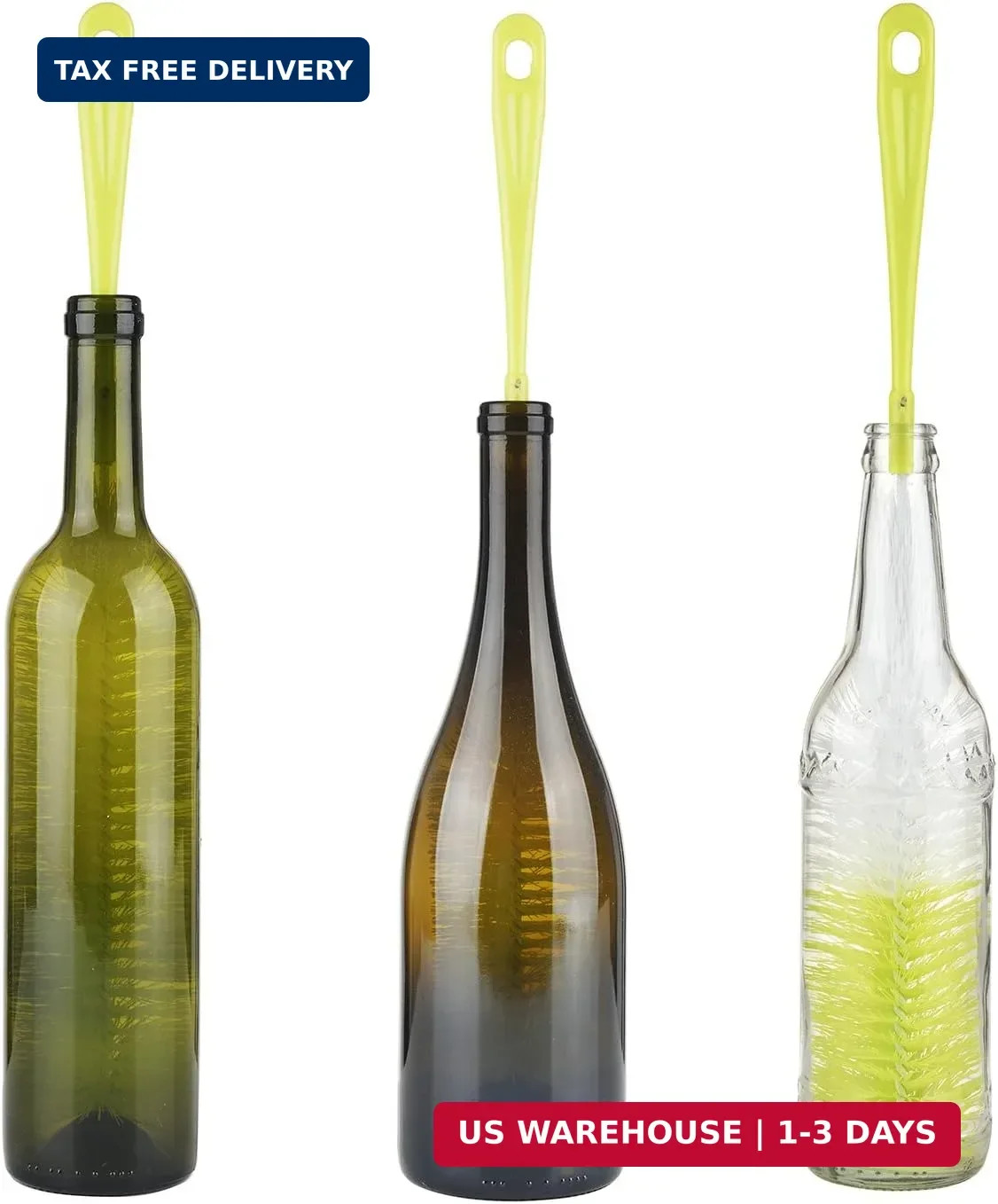 16 inch Long Bottle Brush Cleaner for Washing Wine/Beer/Sport Well/Thermos/Glass