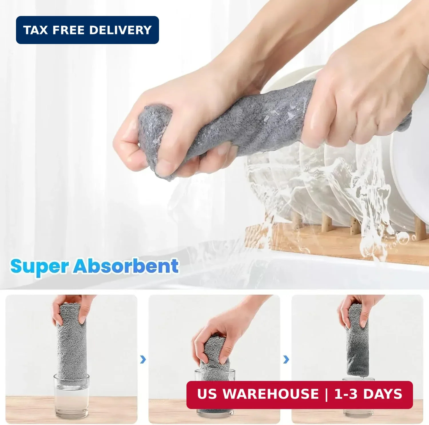 12 Pack Cleaning Cloth,Ultra Soft Absorbent Quick Drying Microfiber Cleaning rag