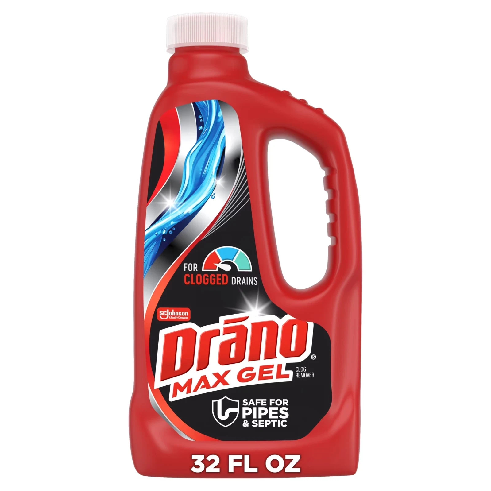 Drano Max Gel Drain Clog Remover 32 Oz, 160 Oz (2 Count), Unclogs Shower & Sink