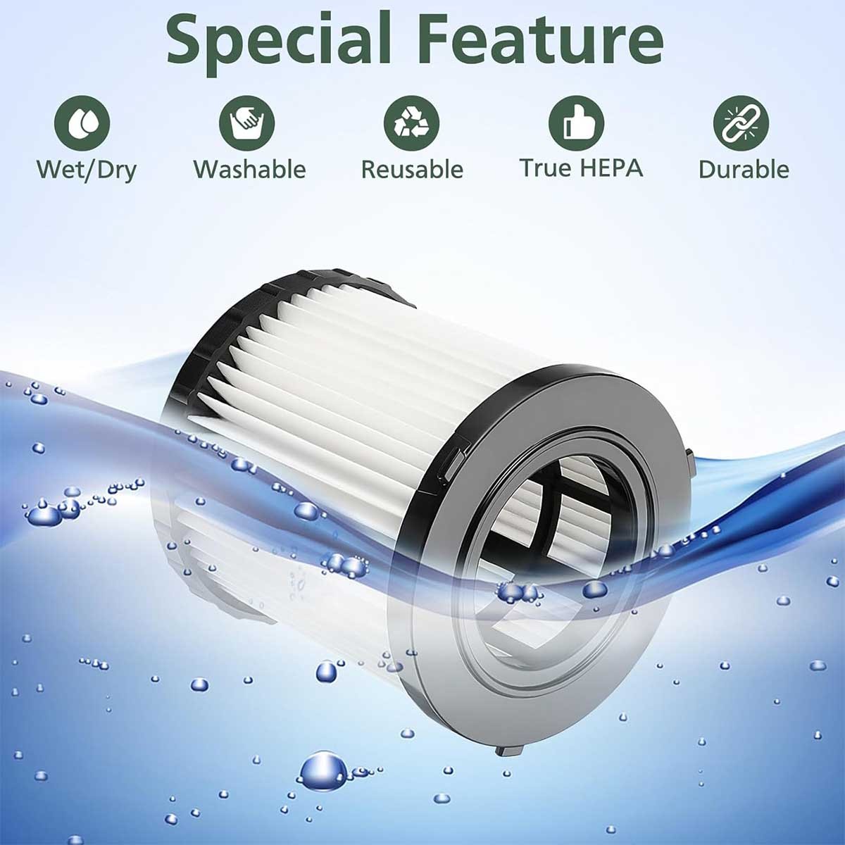 2 Pack Cartridge HEPA Filters DCV5801H for DeWalt DCV580 & DCV581H Wet Dry Vacs