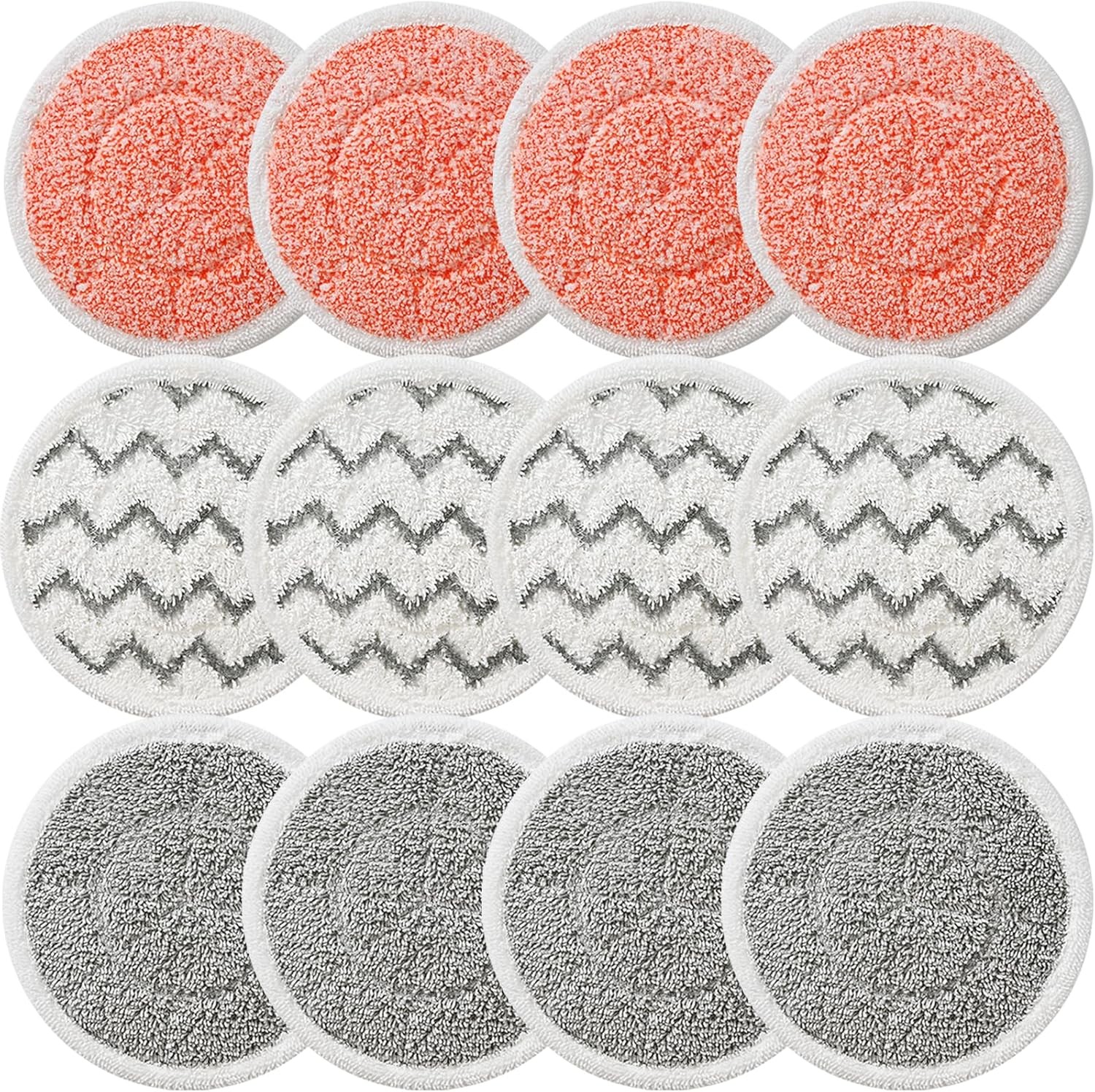 Rotating mop replacement pads, 12-pack.