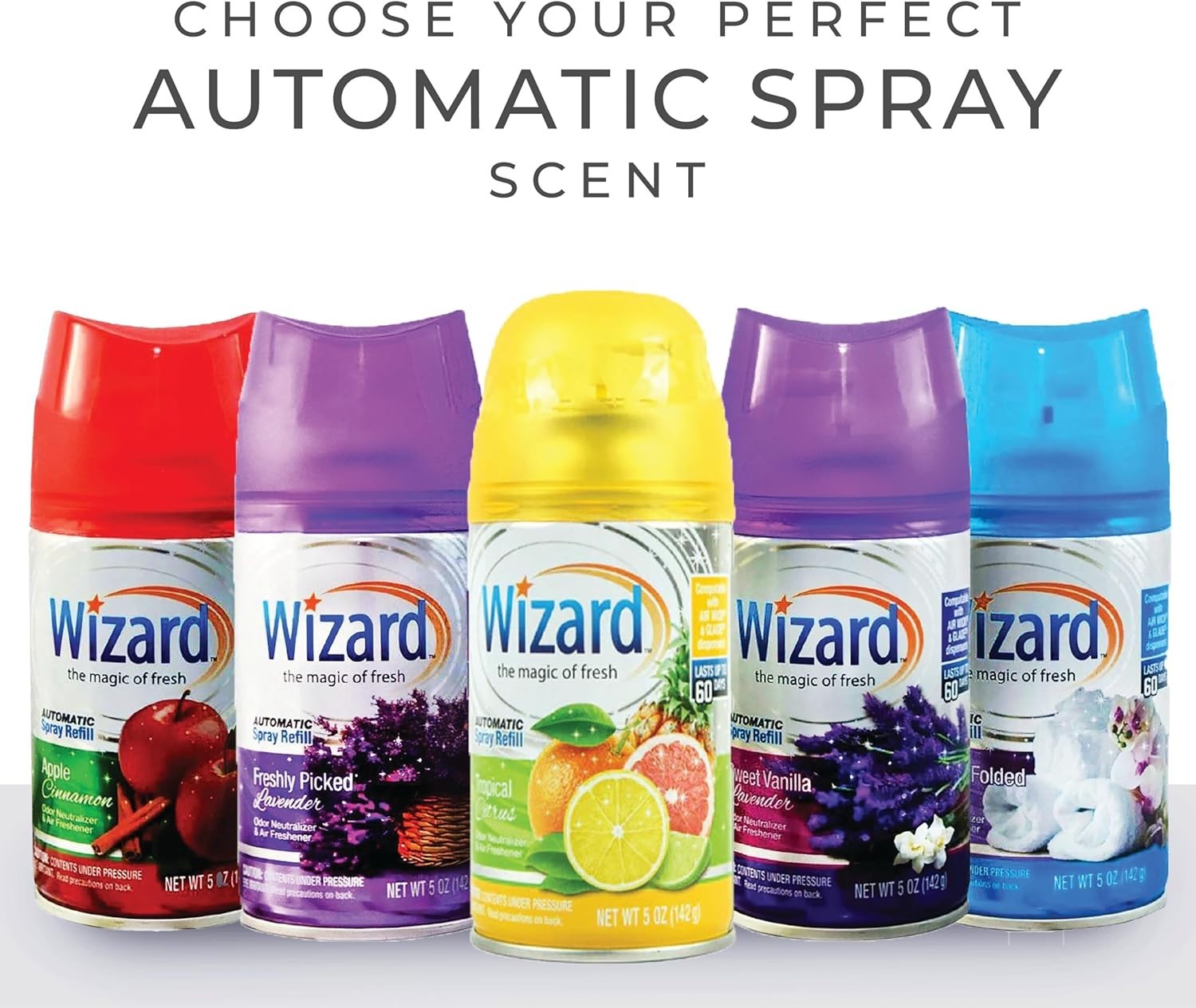 Wizard Fresh Pick Lavender Spray Kit with Holder + 3 Refills 5oz