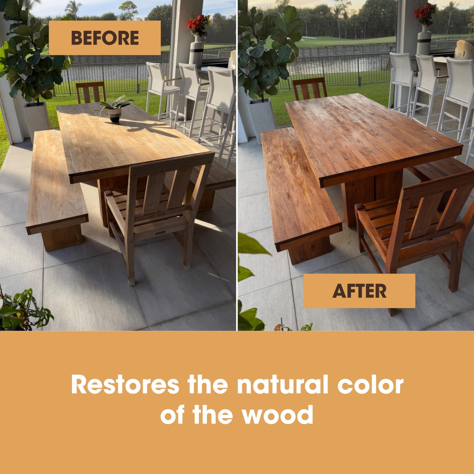 Teak Oil | Wood Oil Protects & Cleans Outdoor & Indoor Furniture, Boats, Show…