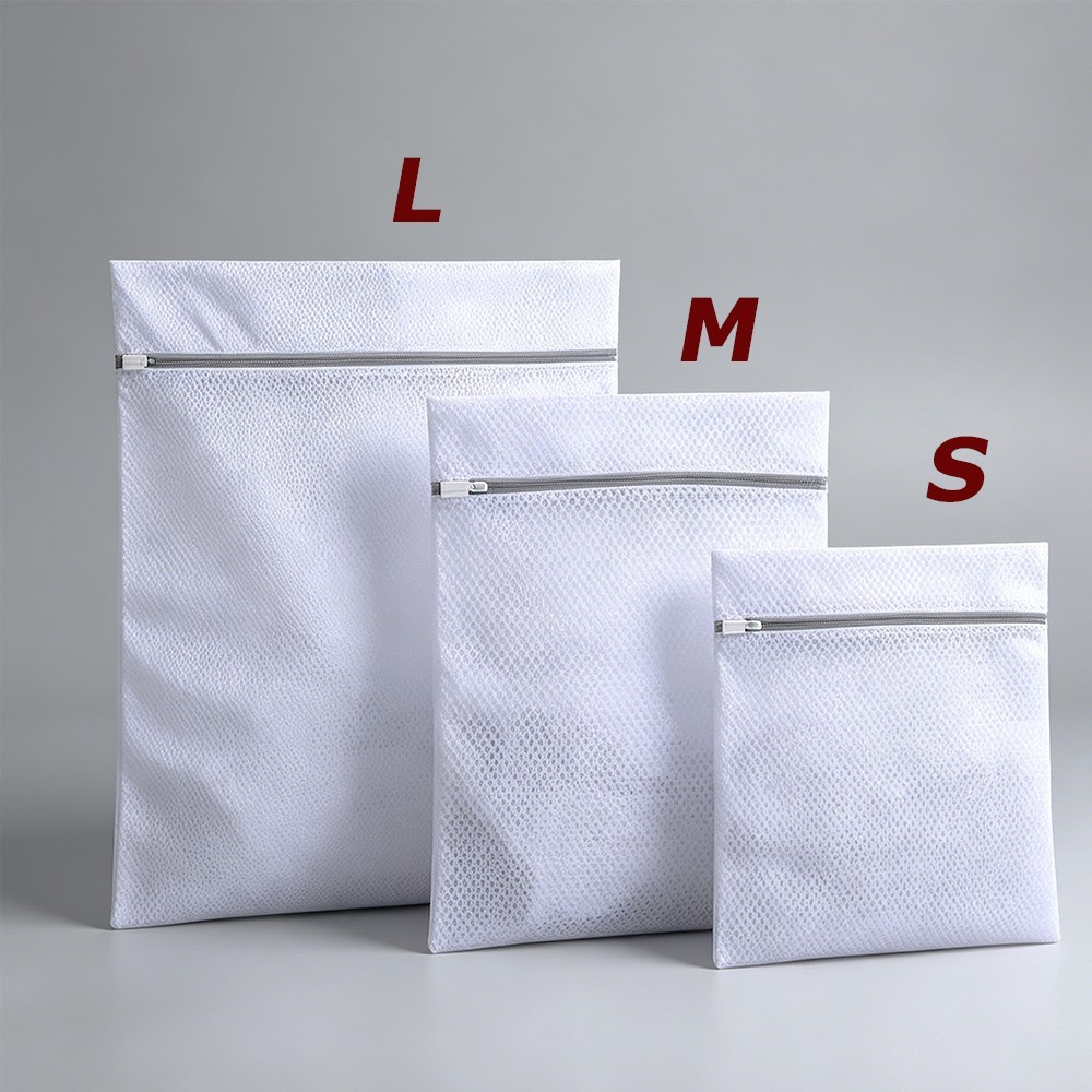 3PCS Laundry Clean Mesh Bags Protect Bra Socks for Washing Machine w/Zipper（SML）