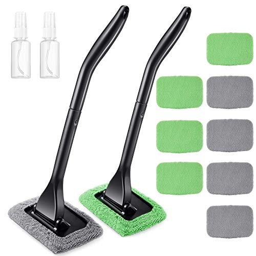 2 Pack Windshield Cleaner Car Window Cleaner Auto Window Cleaner Gray, Green