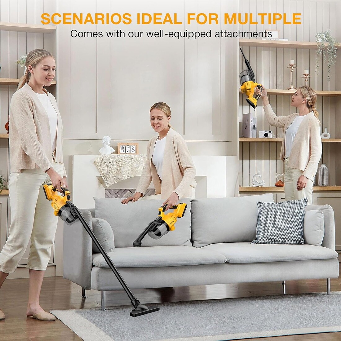 Cordless Vacuum for DeWalt 20V Battery, 5 in 1 Handheld Electric Vacuum Cleaner