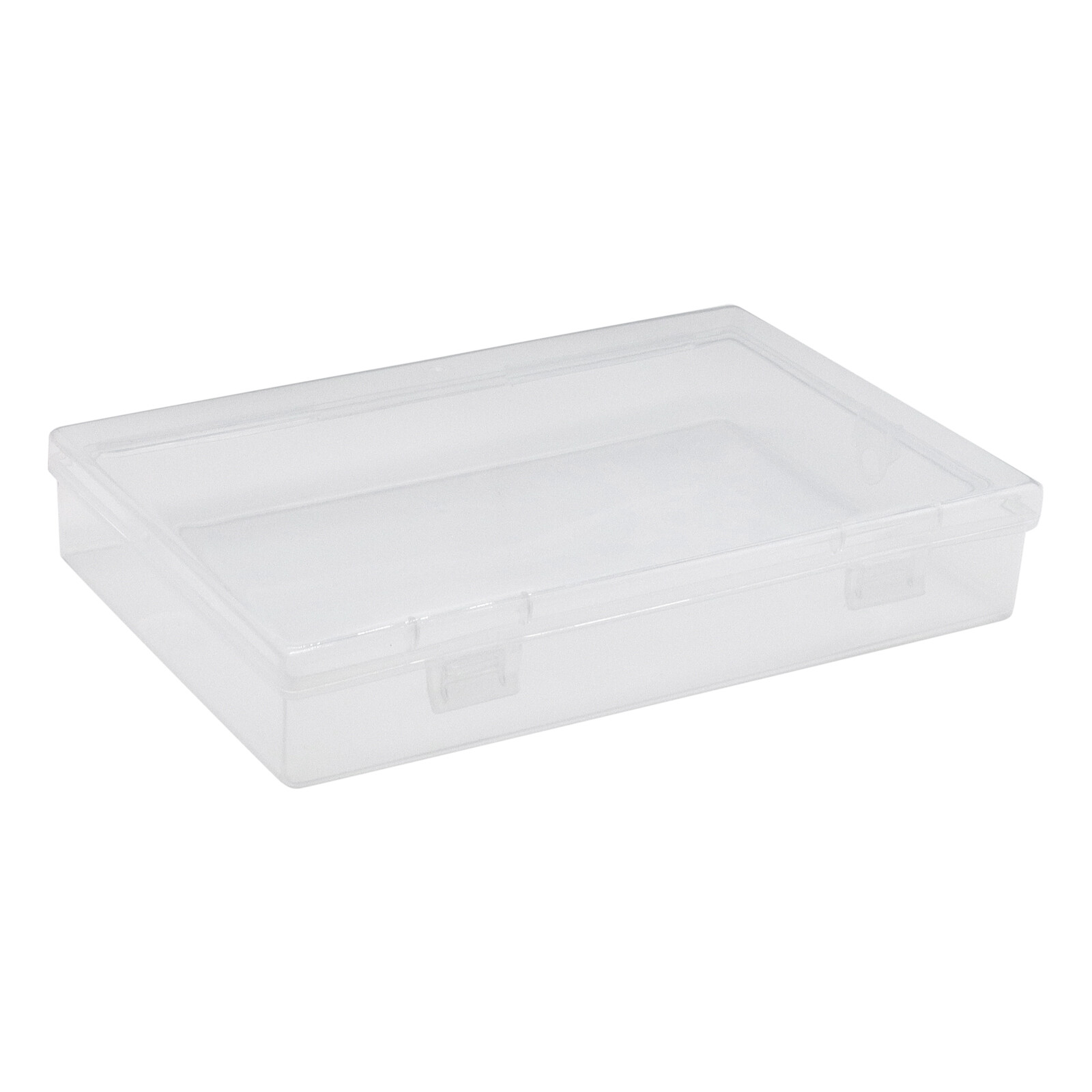 Clear Plastic Storage Container Boxes Box Hinged Lid DIY Arts Crafts Markers Pen