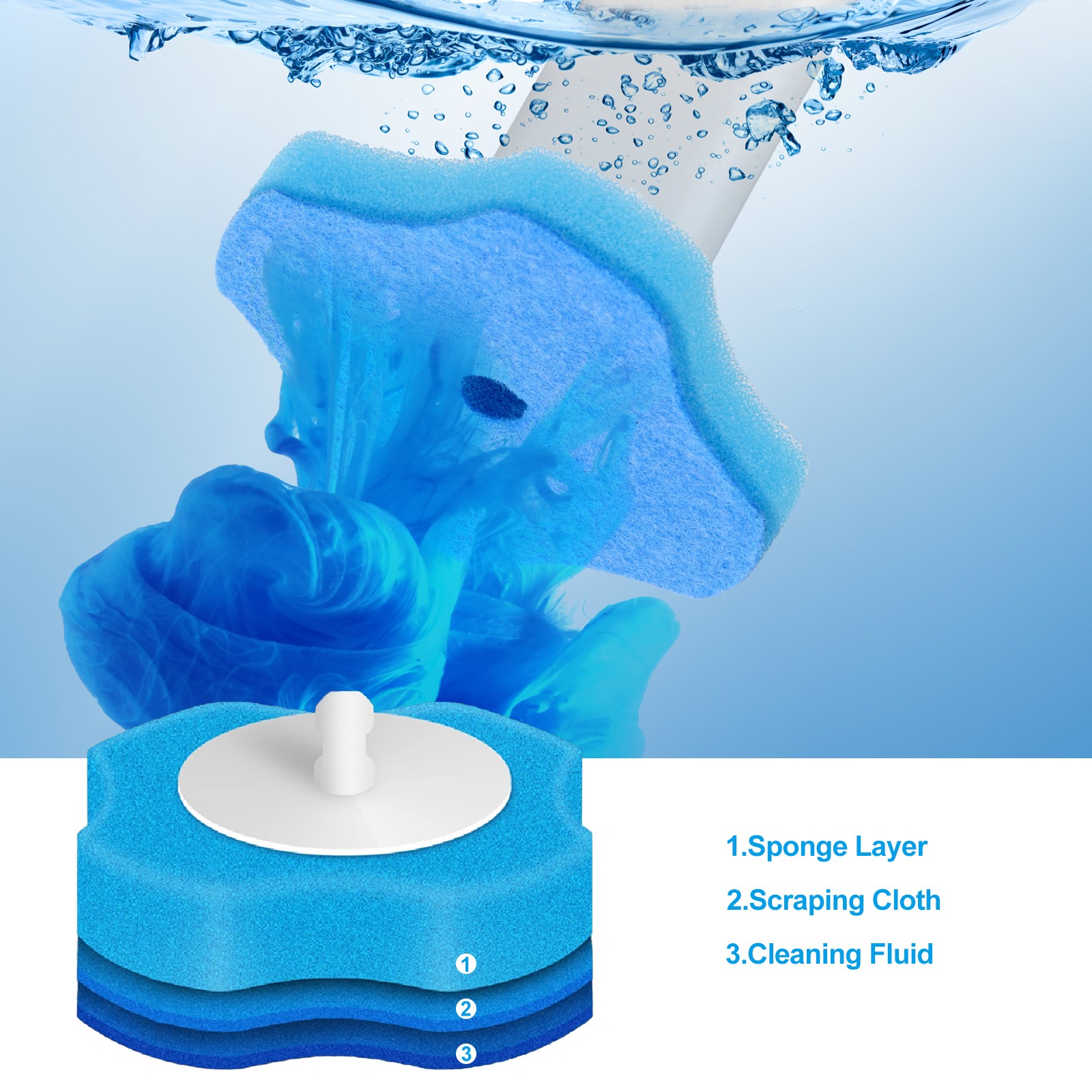 Disposable Toilet Brush Cleaning System w/ Holder Wand & 24 Refills Kit Bathroom