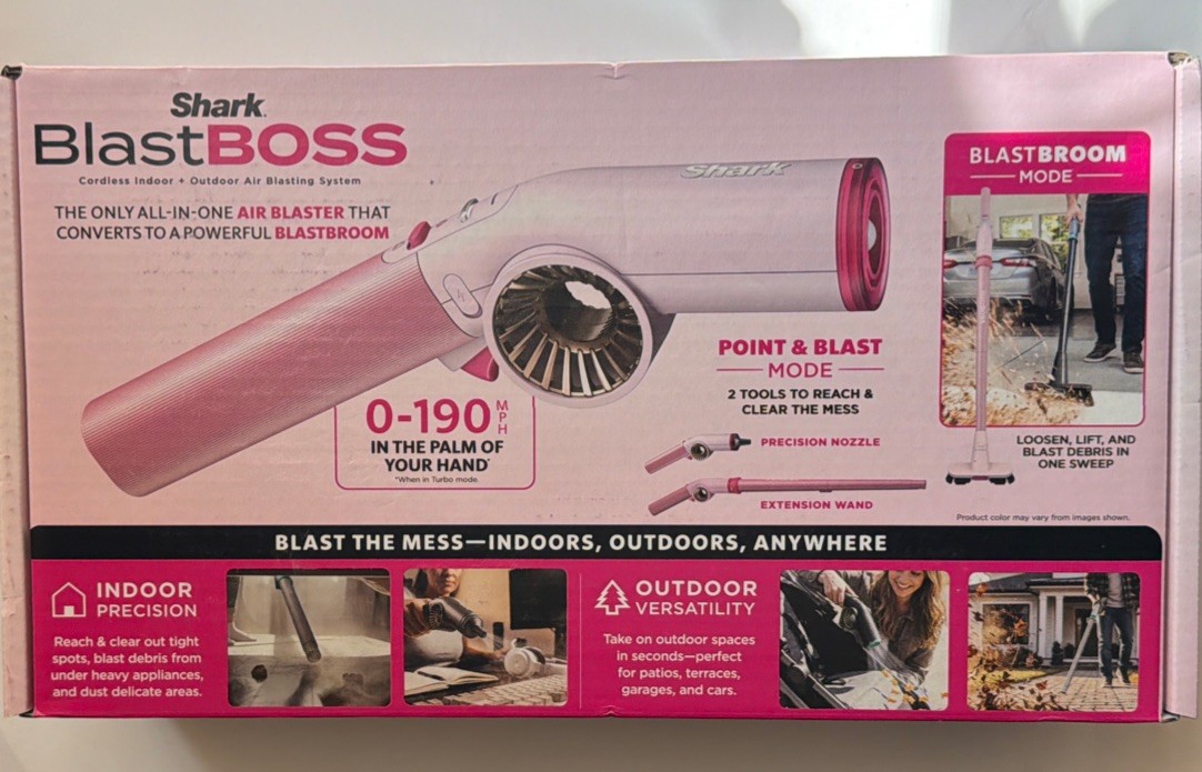 Shark BlastBoss Indoor-Outdoor Air Blasting System, Cordless Floor NEW SEALED