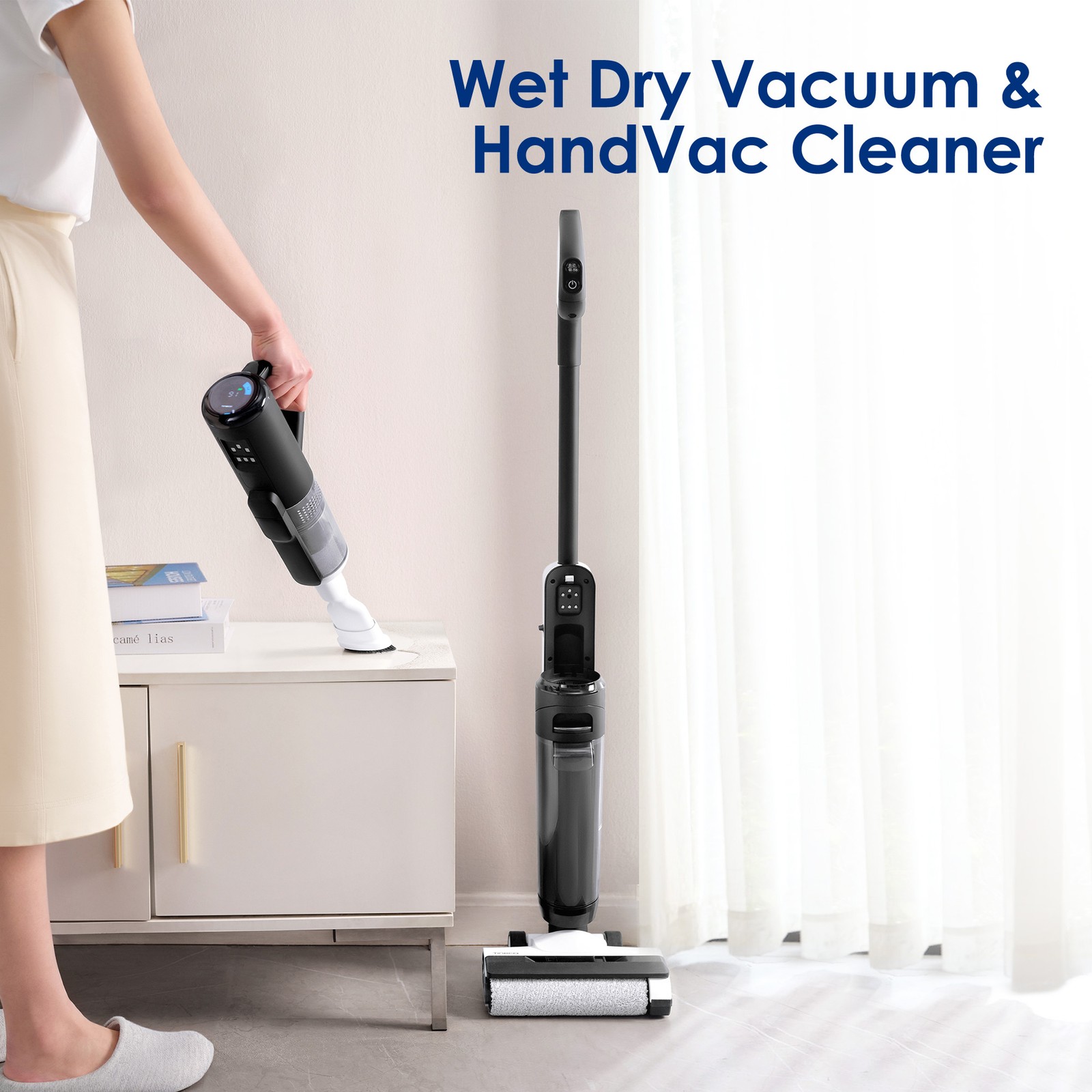 Tineco Floor ONE S5 Combo Smart Wet Dry Vacuum Cleaners, 2-in-1 Cordless Vacuum