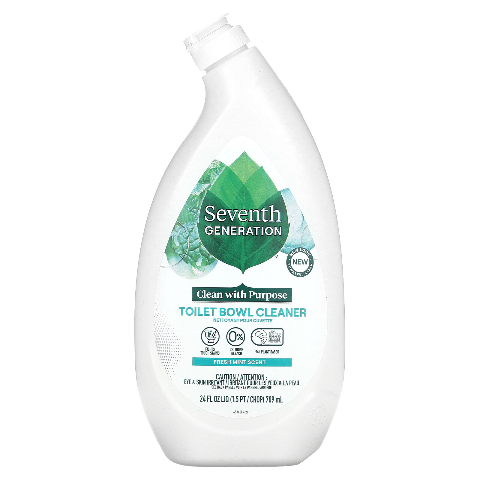Toilet Bowl Cleaner, Fresh Mint, 24 fl oz (709 ml)