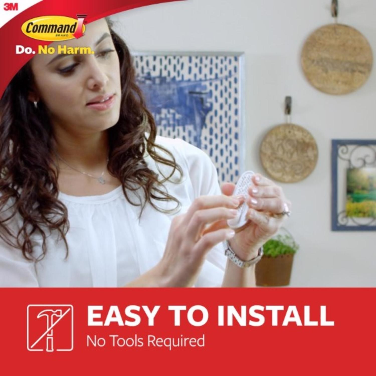 3M 17001ES Command White Damage-Free Utility Hooks Medium 3 lbs. Capacity