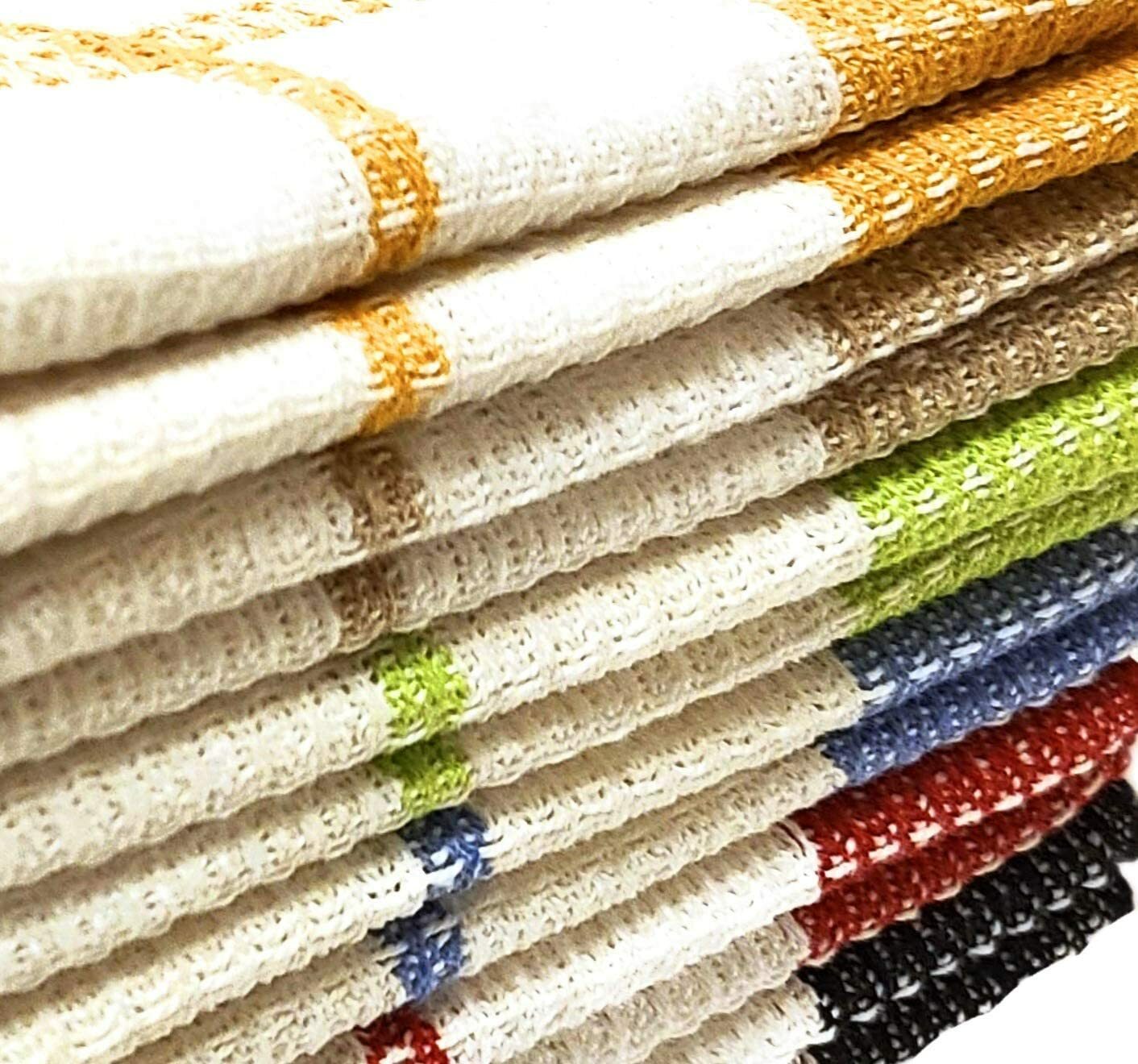 Kitchen Dish Cloths 100% Cotton Super Cleaning Cloth Towel 13×13 Pack Of 12.