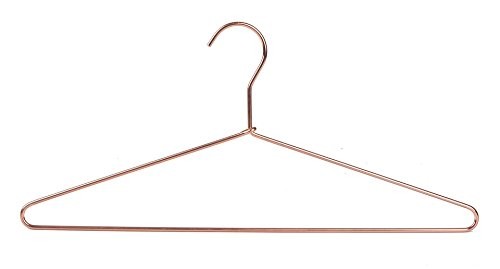 Quality 17″ Rose Gold Sturdy Metal Hanger 120 Pack Copper Clothes Hangers Hea…