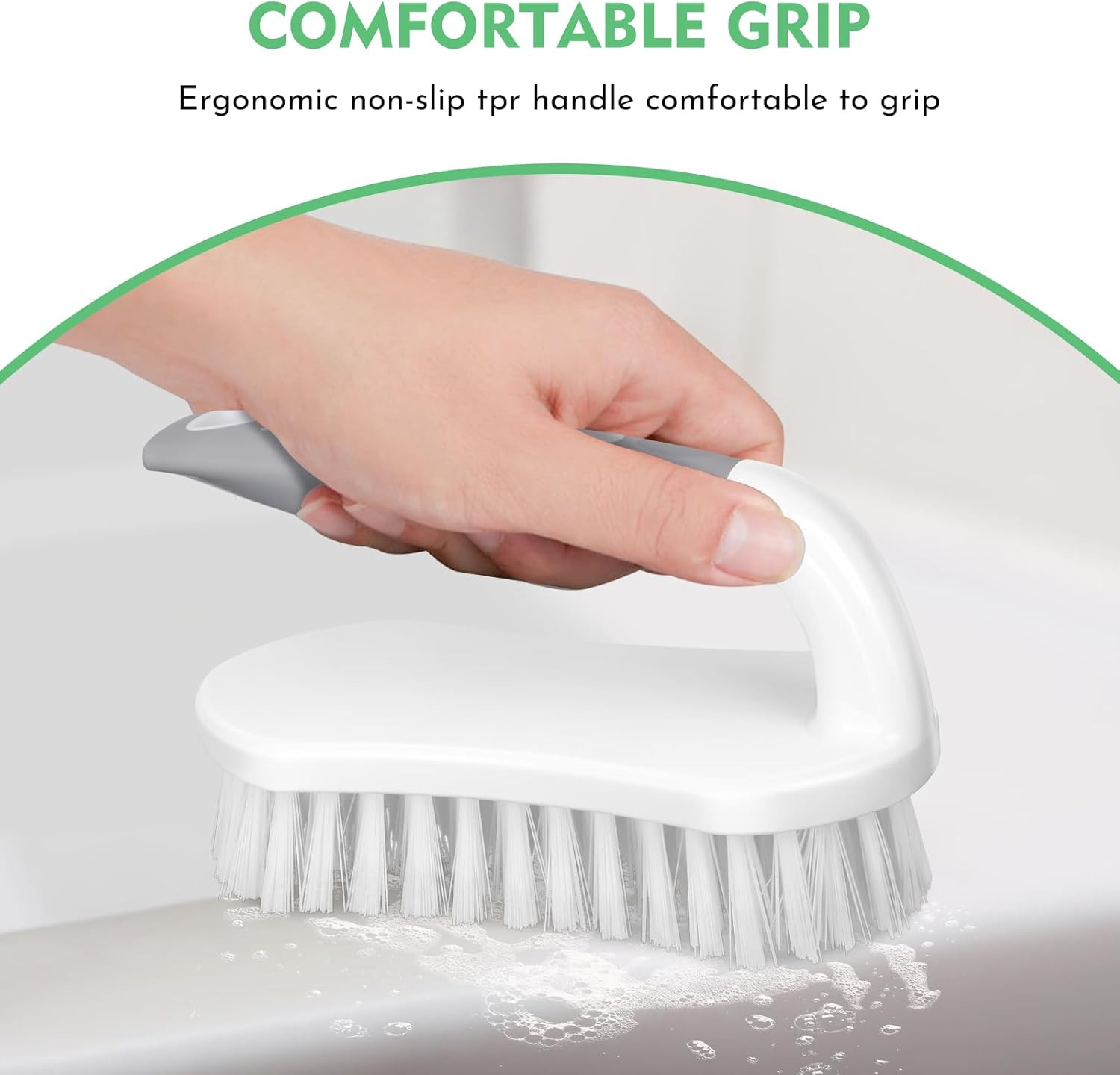 Scrub Brush, Heavy-Duty Scrub Brushes for Cleaning with Stiff Bristles Cleaning